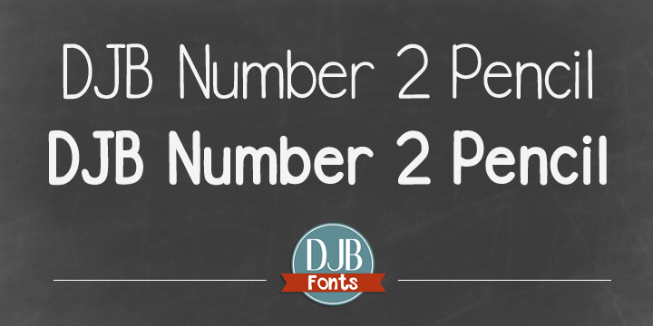 Displaying the beauty and characteristics of the DJB Number 2 Pencil font family.