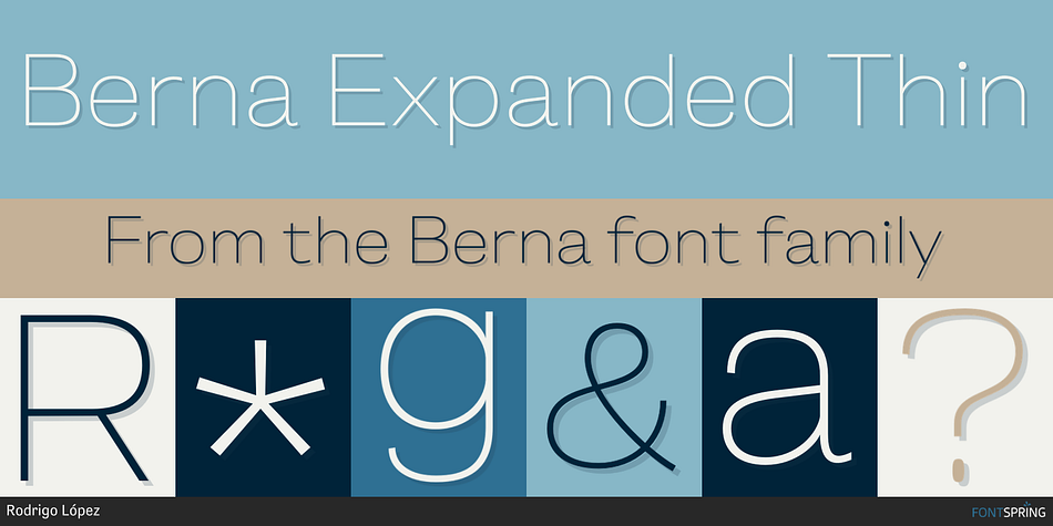 Berna Expanded Thin Font