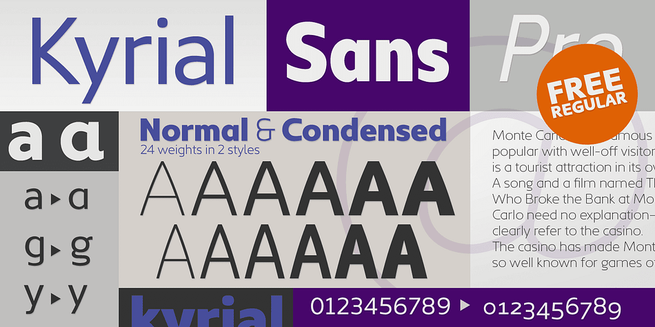 Designed by Olivier Gourvat, this font family has generous proportions with a range of weights make it a versatile family for print, text, signage,branding and web design work.