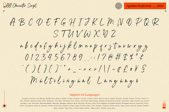 Against Perfection Font