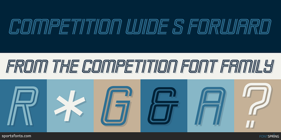 Competition Wide S Forward Font