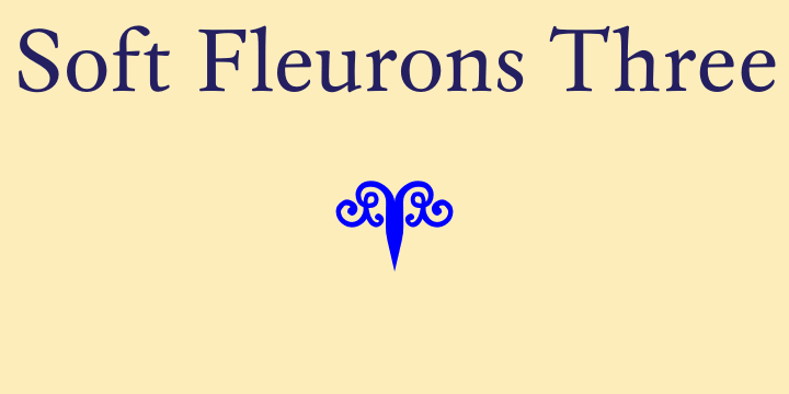 Soft Fleurons font family sample image.