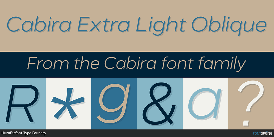 Cabira Extra Light Oblique Font