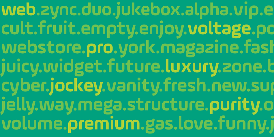 The type family consists of six weights viz.