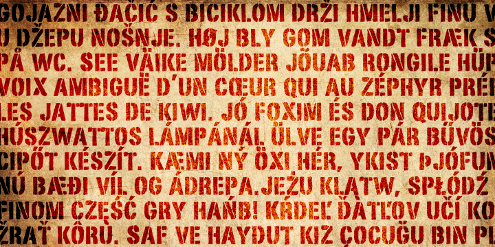 Language support includes Western, Central and Eastern European character sets, as well as Baltic and Turkish languages.