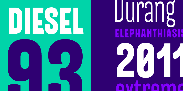 Its capitals features a set of ligatures, giving a particular look to upper case text.