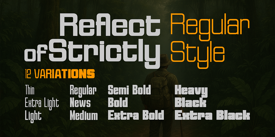 Reflect of Strictly Normal Font