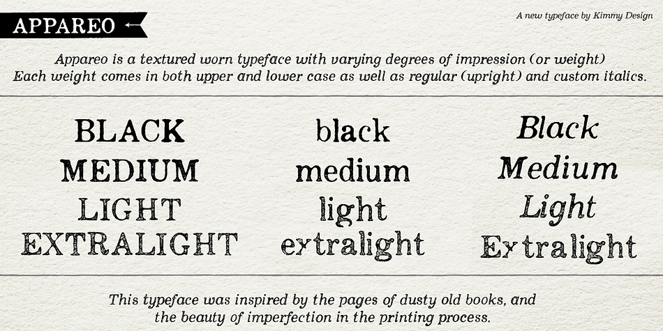 Emphasizing the popular Appareo font family.