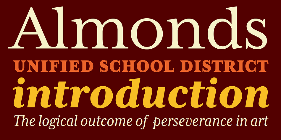 It was styled after Baskerville, the famous transitional serif typeface designed in 1757 by John Baskerville in Birmingham, England.