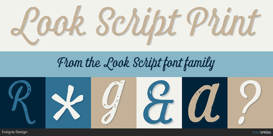 Look Script Print Font