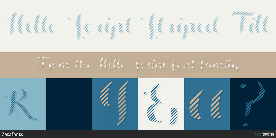 Hello Script Striped Fill Font