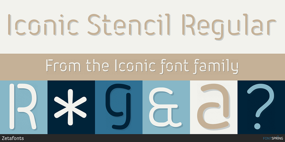 Iconic Stencil Regular Font