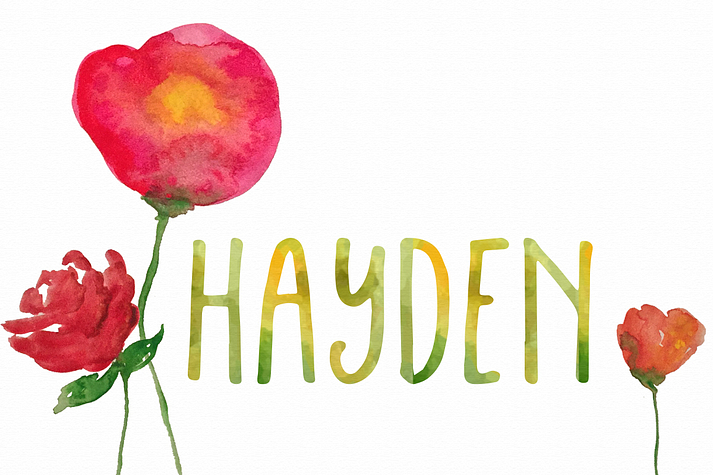 Hayden is an all uppercase clean hand lettered font.