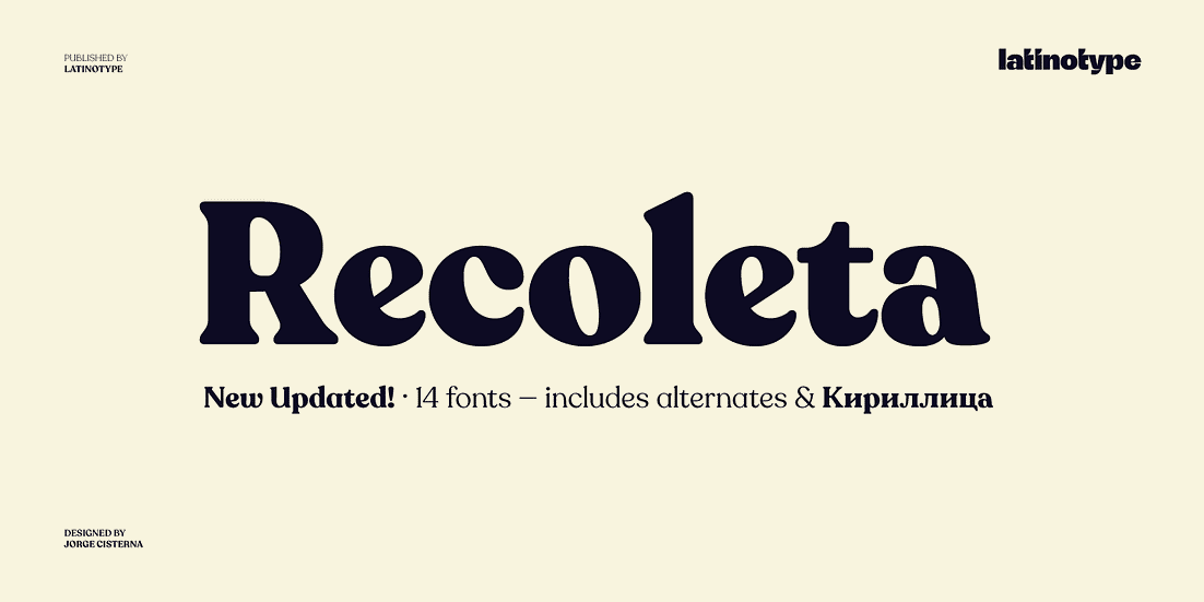 Recoleta Font Poster