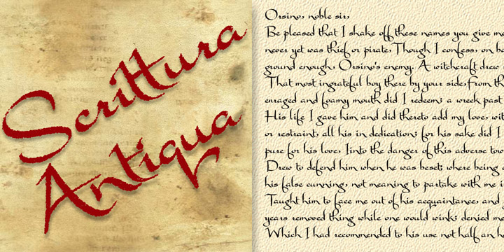 Scrittura Moderna: sleek and calligraphic.