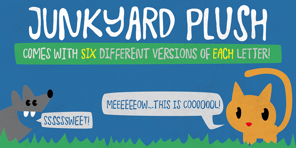 Junkyard plush has six different versions of each letter!