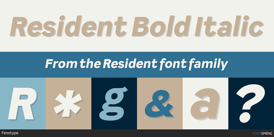 Resident Bold Italic Font
