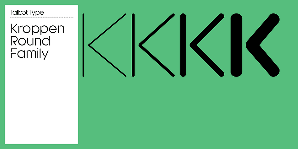 Kroppen Round font family example.