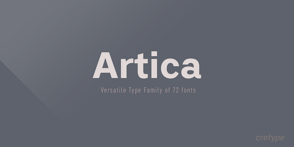 Artica Family is a modern sans-serif typeface that is clean, simple and highly readable.