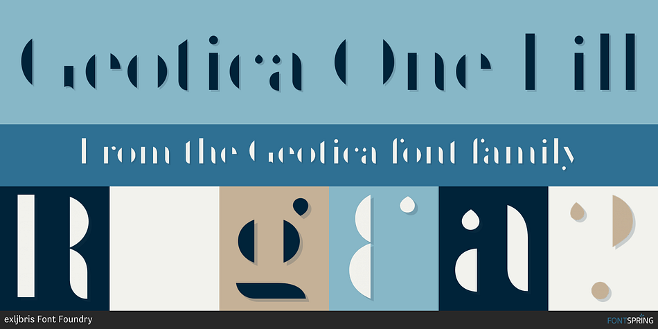 Geotica One Fill Font