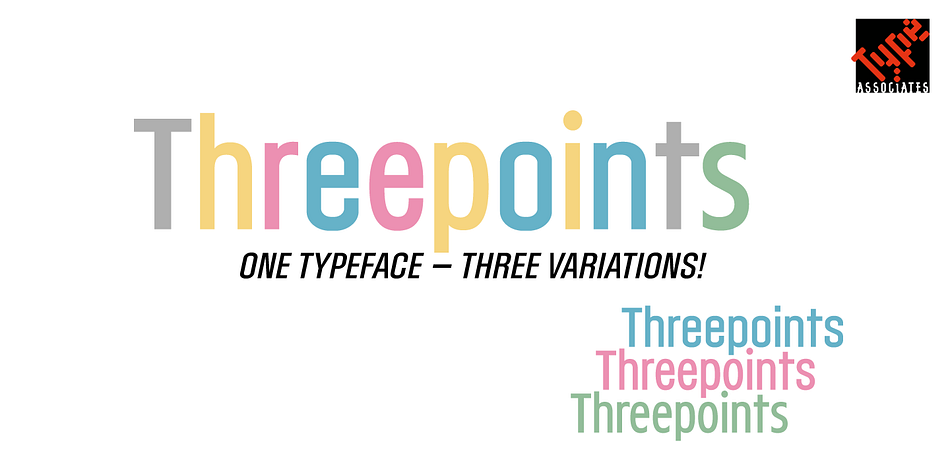 Displaying the beauty and characteristics of the ThreepointsEast font family.