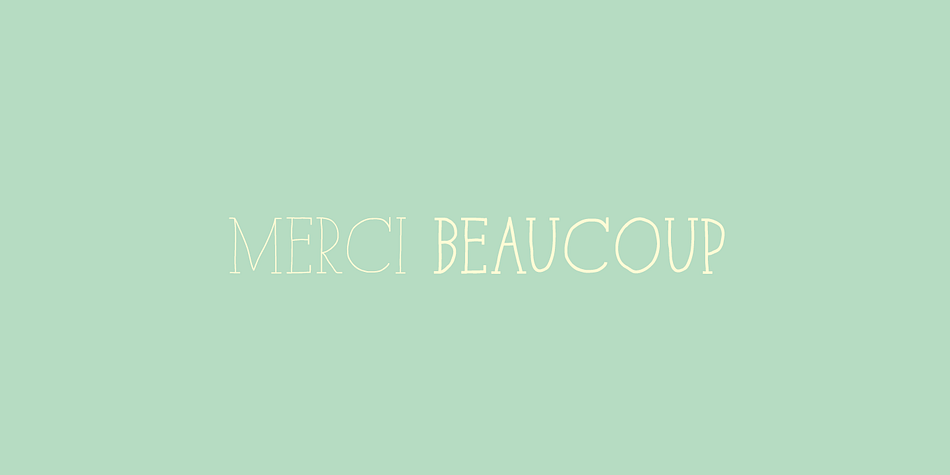 Paris Serif font family example.