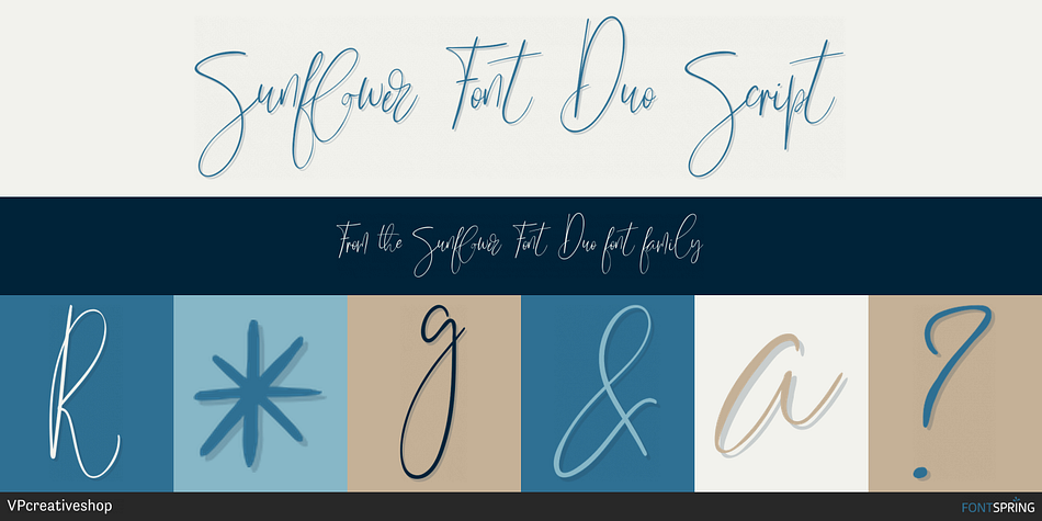 Sunflower Font Duo Script Font