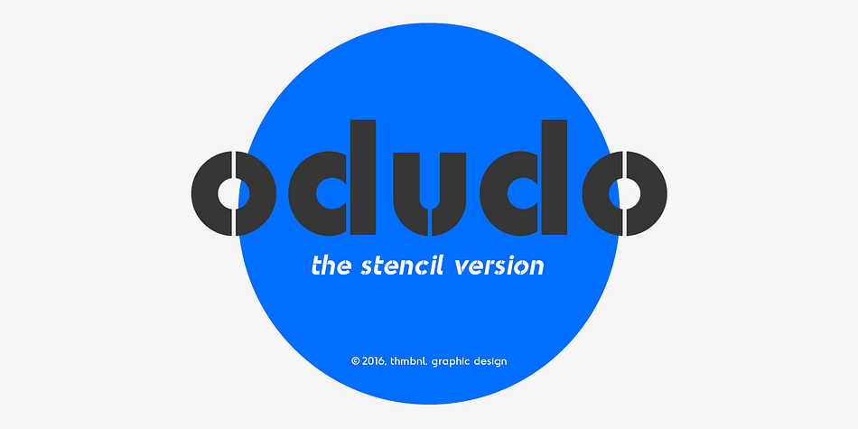 This typeface is the stenciled version of the original Odudo design and the latest addition to the ongoing Odudo family.