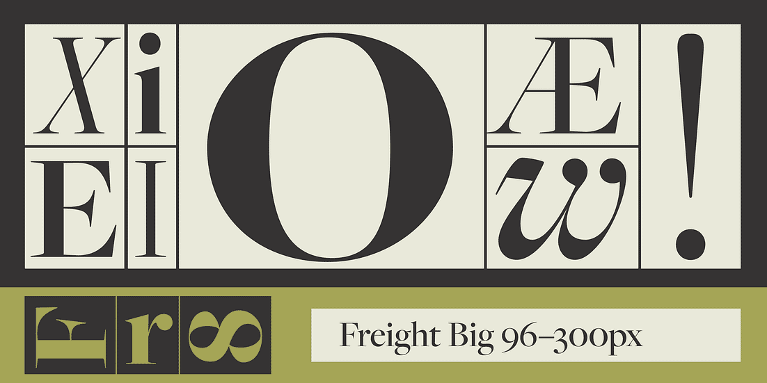 Freight Big Pro + Big Compressed Pro Font Poster