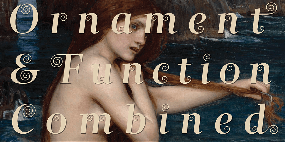 Displaying the beauty and characteristics of the Naiad font family.