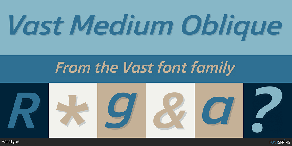 Vast Medium Oblique Font