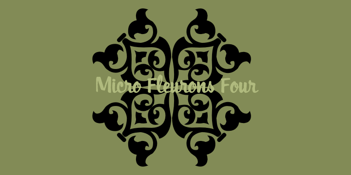 Micro Fleurons font family example.