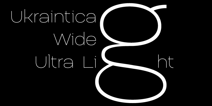 Displaying the beauty and characteristics of the Ukraintica 4F font family.