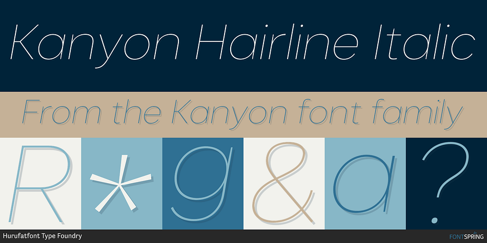 Kanyon Hairline Italic Font