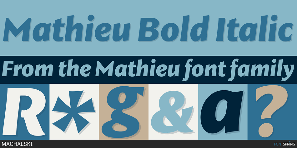 Mathieu Bold Italic Font
