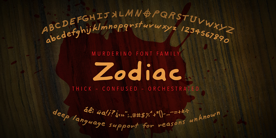 Zodiac Killer Handwriting - Murderino Font Family