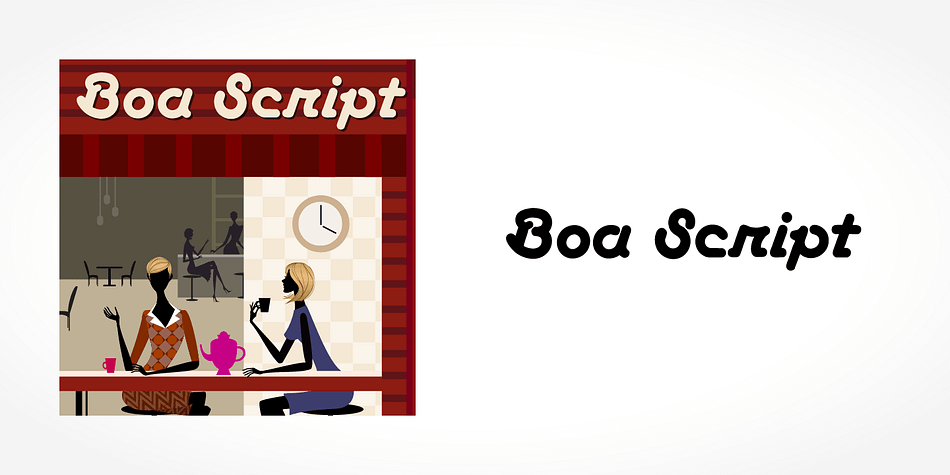Boa Script is one of the fonts of the SoftMaker font library.