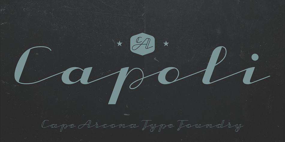 CA Capoli is a fine script typeface with a vintage touch.