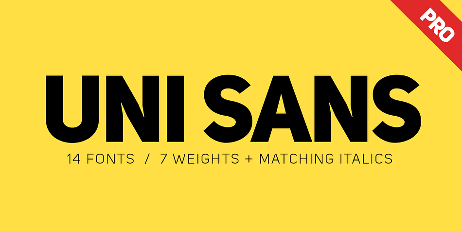 Displaying the beauty and characteristics of the Uni Sans font family.