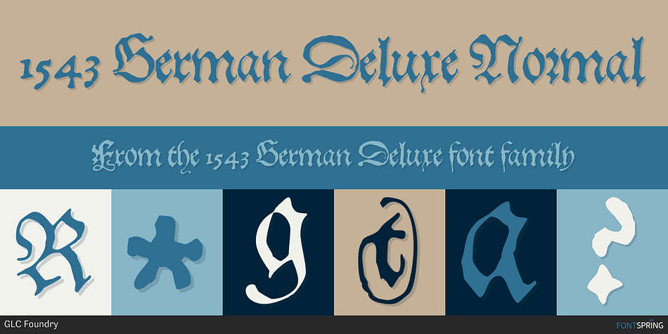 1543 German Deluxe Normal Font