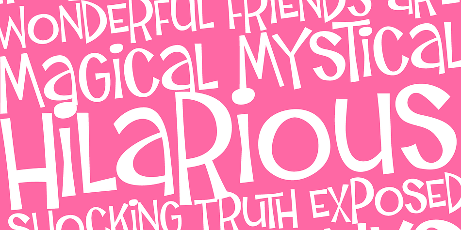 With a pseudo unicase character set, and offbeat letter weighting, Birthday Wish is fun to typeset with, with a cluster of ligature combinations that add to the quirky playfulness.