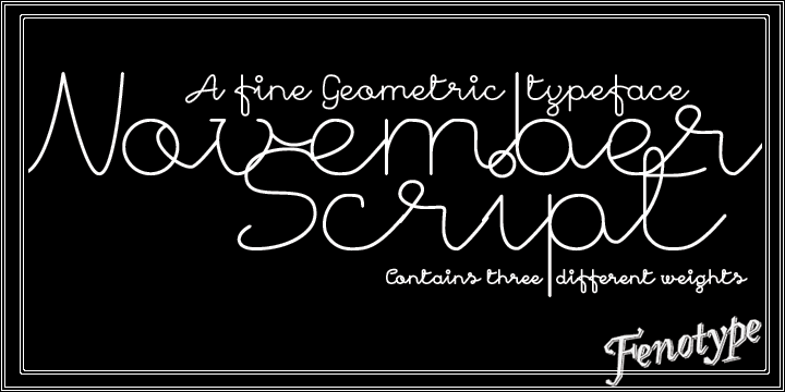 Displaying the beauty and characteristics of the November Script font family.