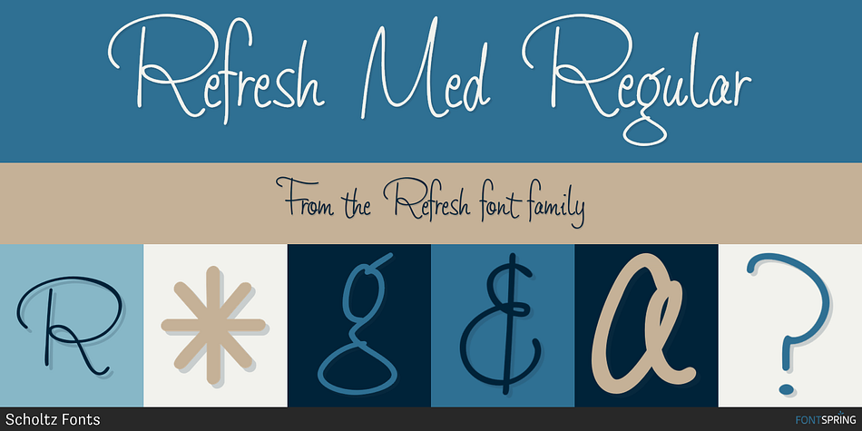 Refresh Med Regular Font