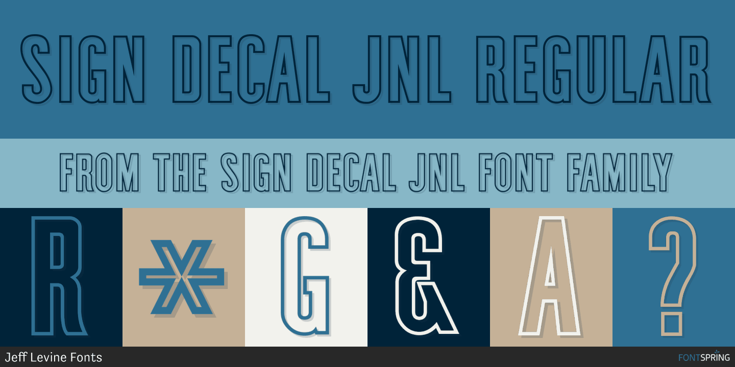 Sign Decal JNL Font