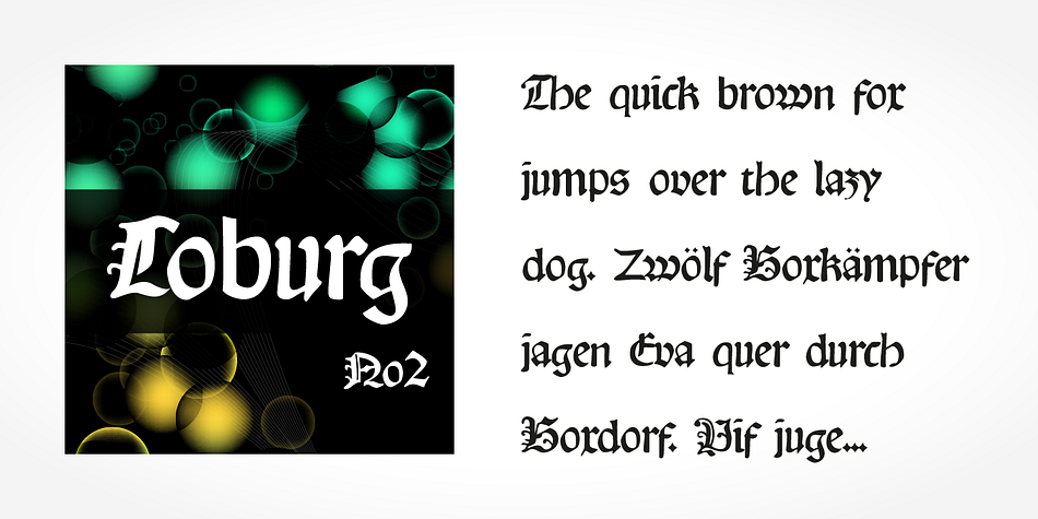 If you want to communicate a feeling of old-world quality or nostalgia, blackletter fonts are the preferred choice - use them on signs, in brochures or on invitation cards.