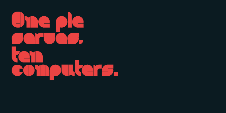 A rounded block typeface influenced by home computer games from the 1980