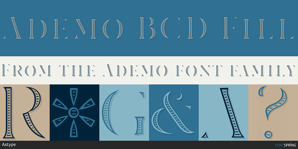 Ademo BCD Fill Font