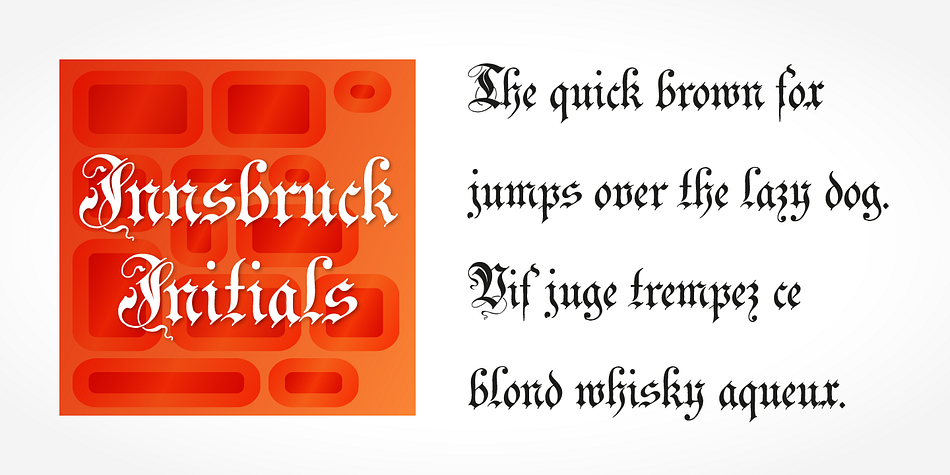 If you want to communicate a feeling of old-world quality or nostalgia, blackletter fonts are the preferred choice - use them on signs, in brochures or on invitation cards.