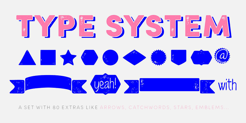 It has also several layers like shadows, inline or outline to create unique design.