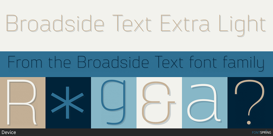 Broadside Text Extra Light Font